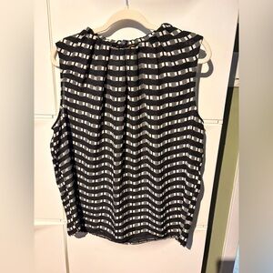 Black and White Checkered Women's Top